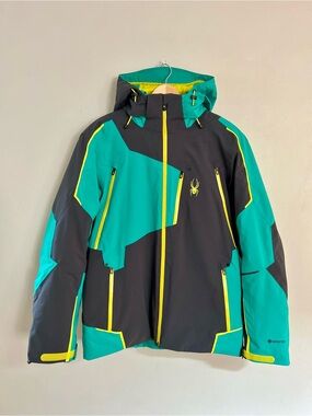 Spyder Leader GorTex Insulated Ski Jacket Men’s Medium Ebony Scuba